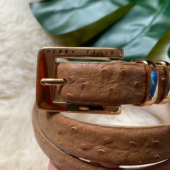 Perry Ellis Portofini Designer Leather Belt XL main image 5